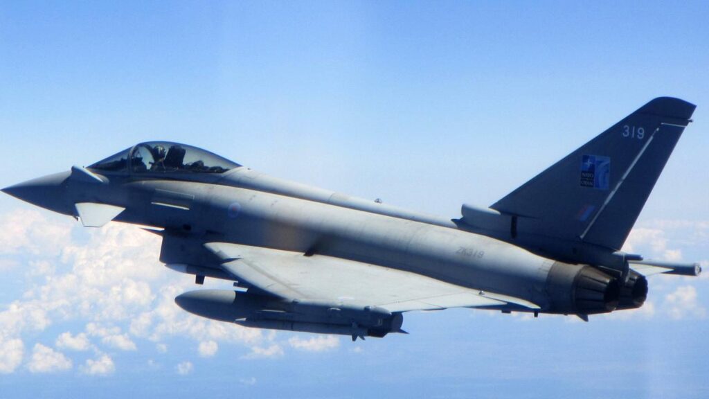 Britain insists its Typhoon jets won’t conduct offensive strikes against the Iran-aligned Houthis.
