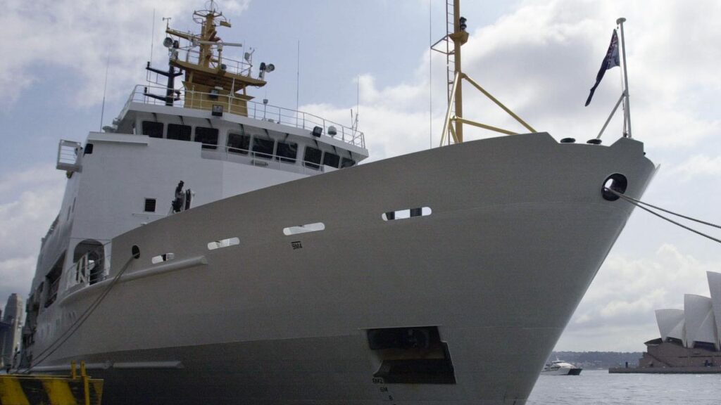 A recording device was found on board HMAS Leeuwin while it was docked in Cairns.
