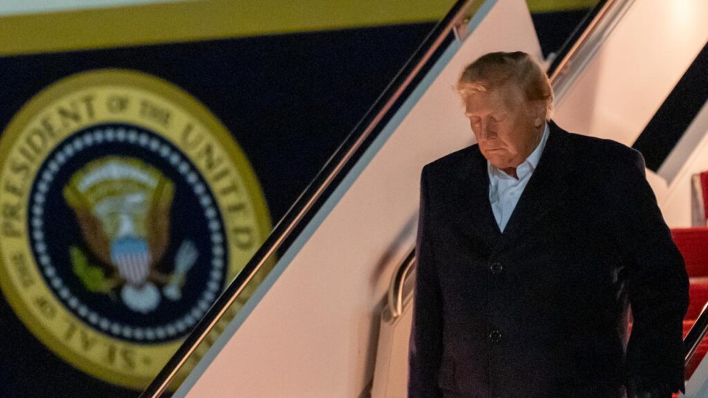 President Donald Trump says the United States is having productive discussions with Iran.

