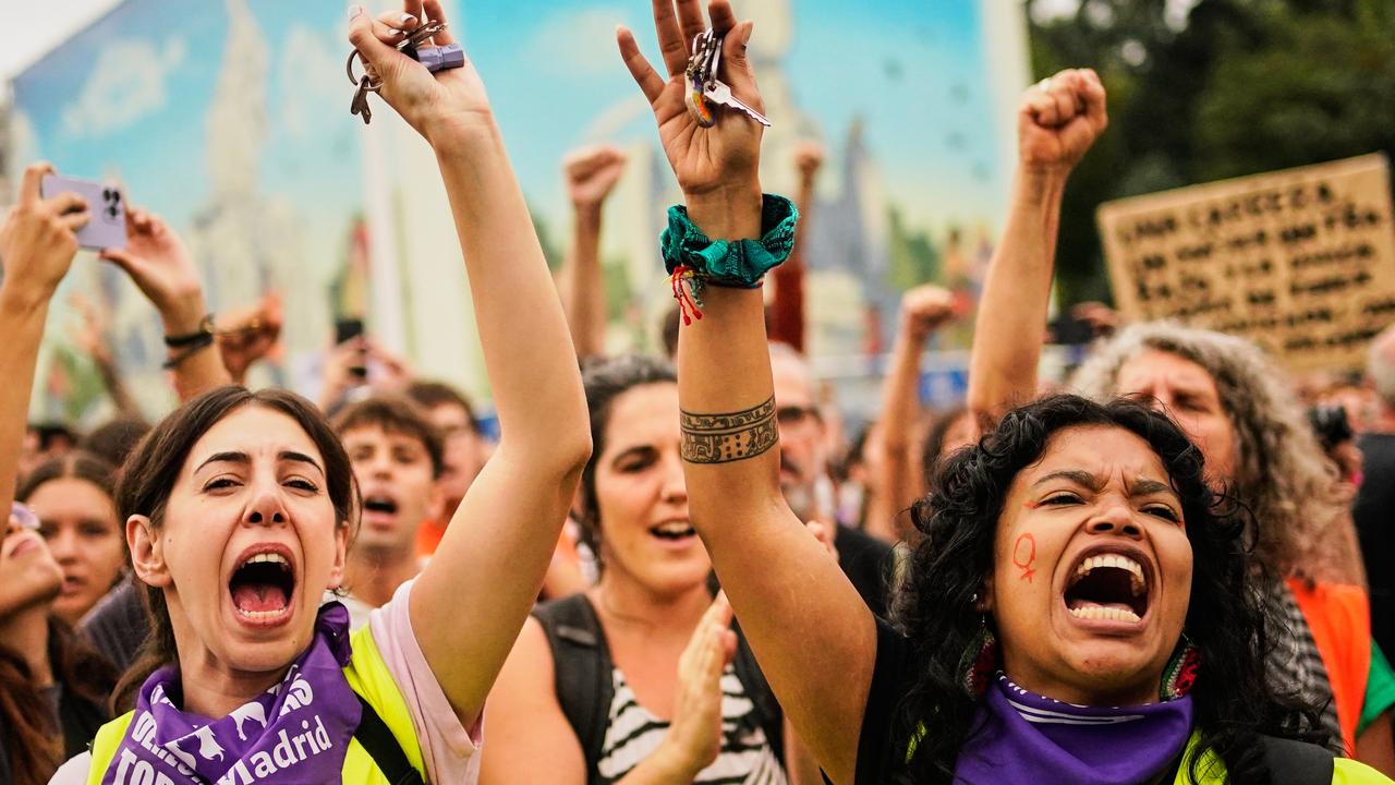 Protesters demand stronger laws to protect renters in Madrid, Spain