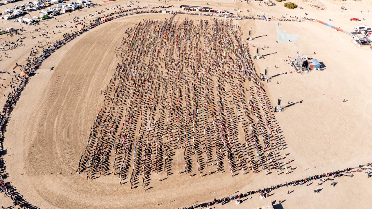 A world-record breaking Nutbush dance at the Big Red Bash