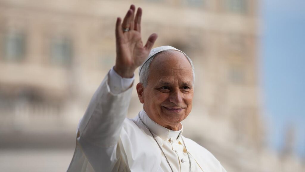 A recovering Pope Leo is expected to deliver the traditional Sunday blessing in St Peter’s Square.
