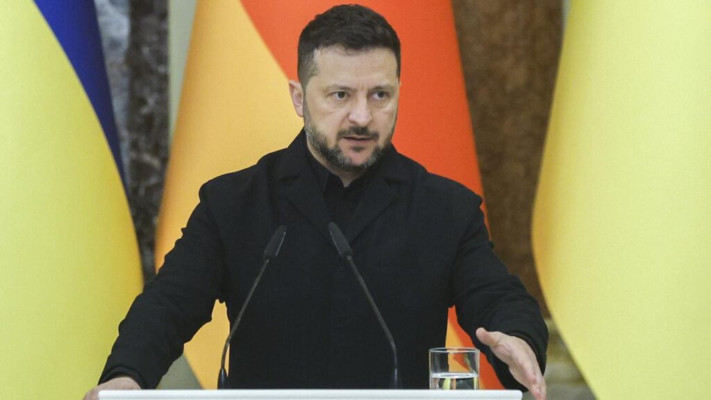Volodymyr Zelenskiy criticised US President Donald Trump’s willingness to strike deals with Russia.

