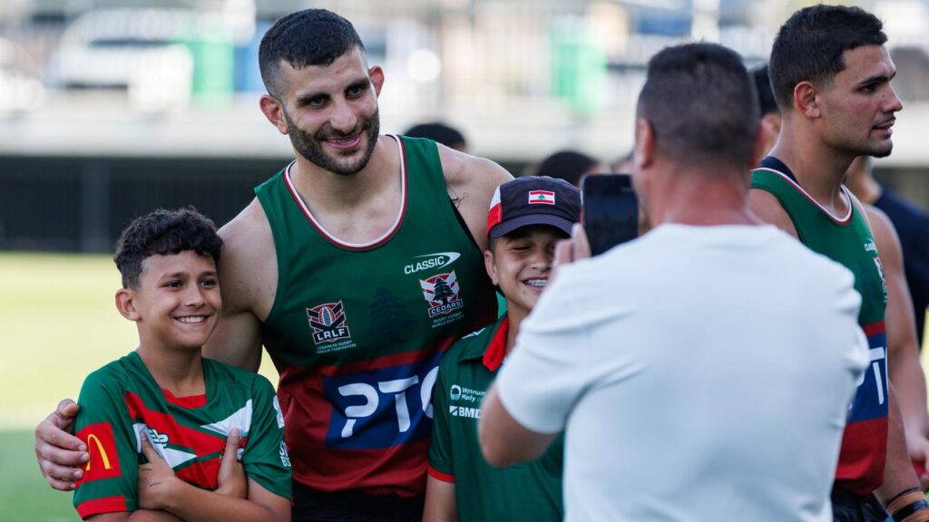 New Lebanon captain Alex Twal was a huge hit at the Cedars’ fan day in Brisbane.
