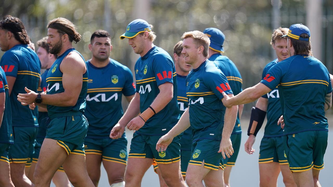 Kangaroos training.