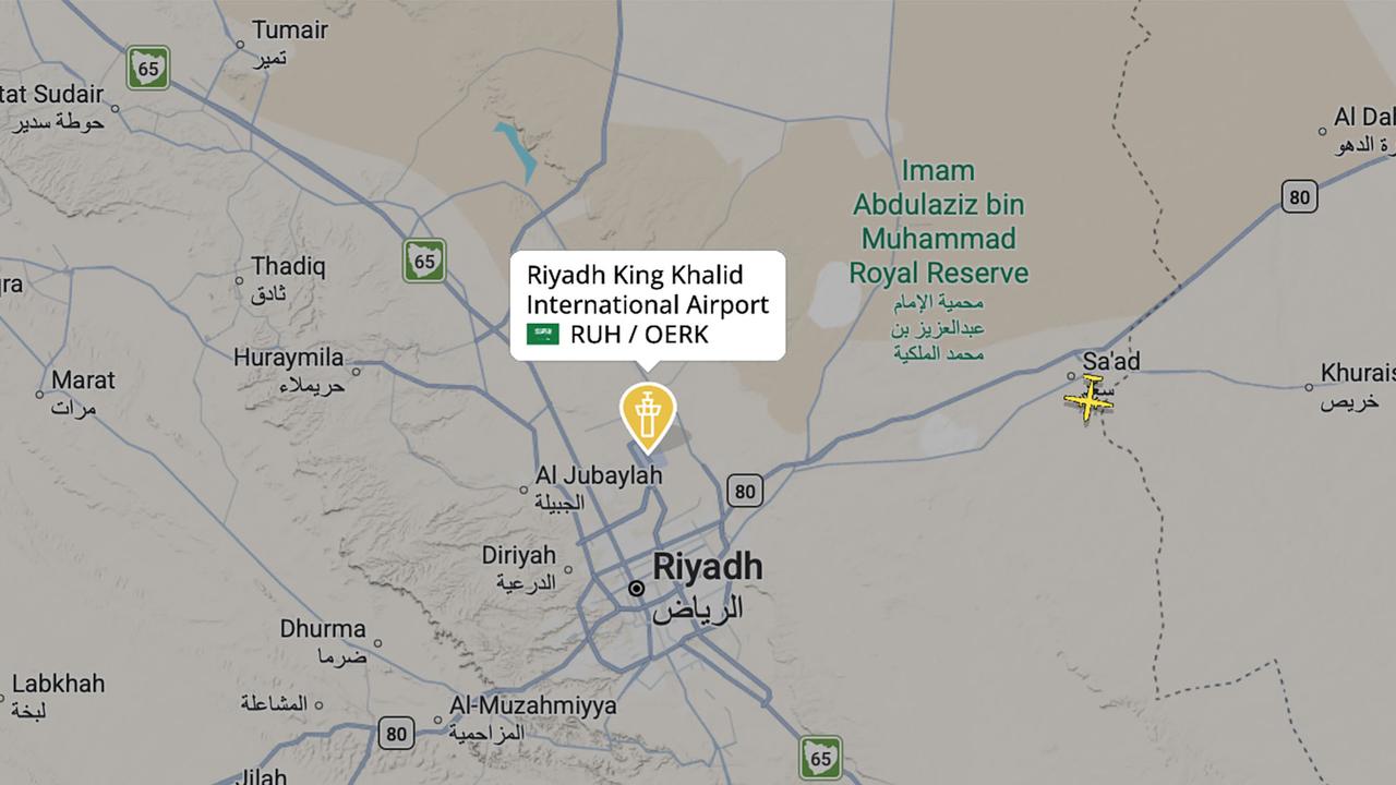 Riyadh's international airport map