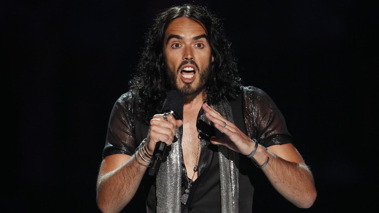 Russell Brand on stage during the MTV Video Music Awards in 2011.