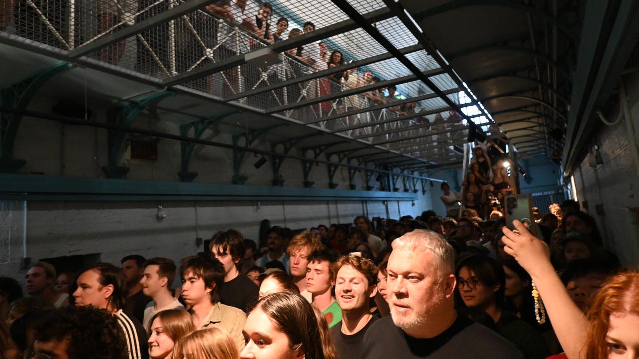 Melbourne band Radio Free Alice play a jail