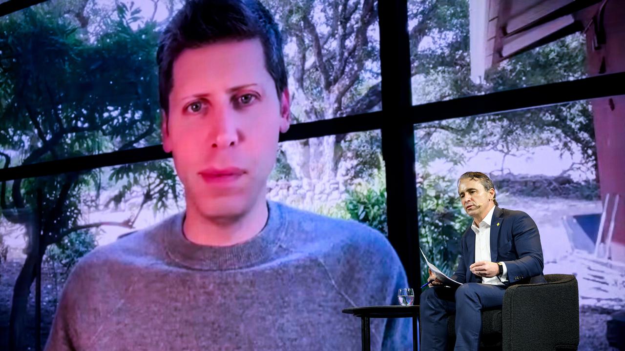 Sam Altman and Matt Comyn (file image)