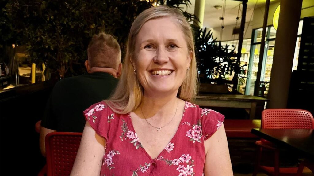Frances Crawford’s body was found near a ride-on lawnmower at the bottom of a retaining wall.
