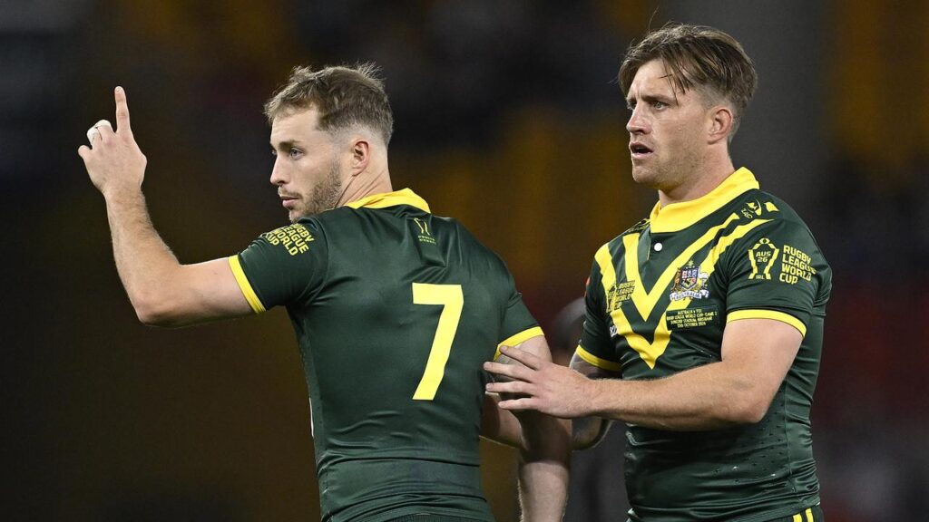 Sam Walker (left) could yet partner Cameron Munster in the knockout phase of the World Cup.
