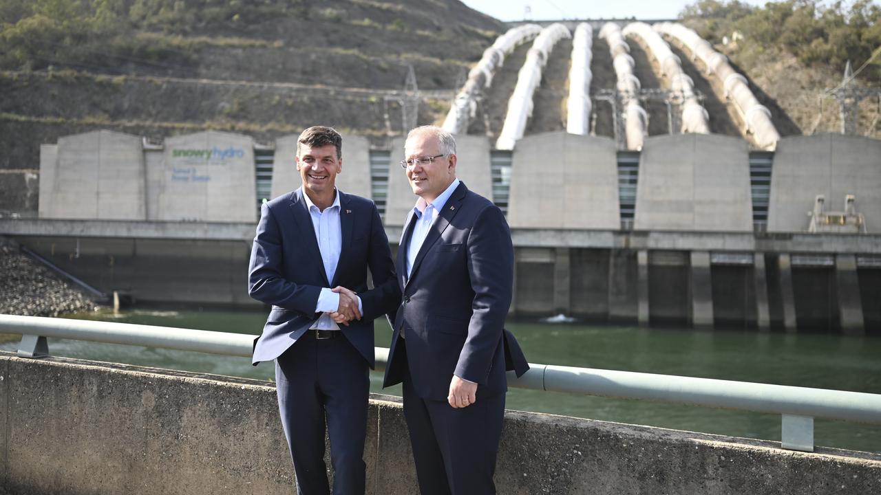 Angus Taylor and Scott Morrison (file image)