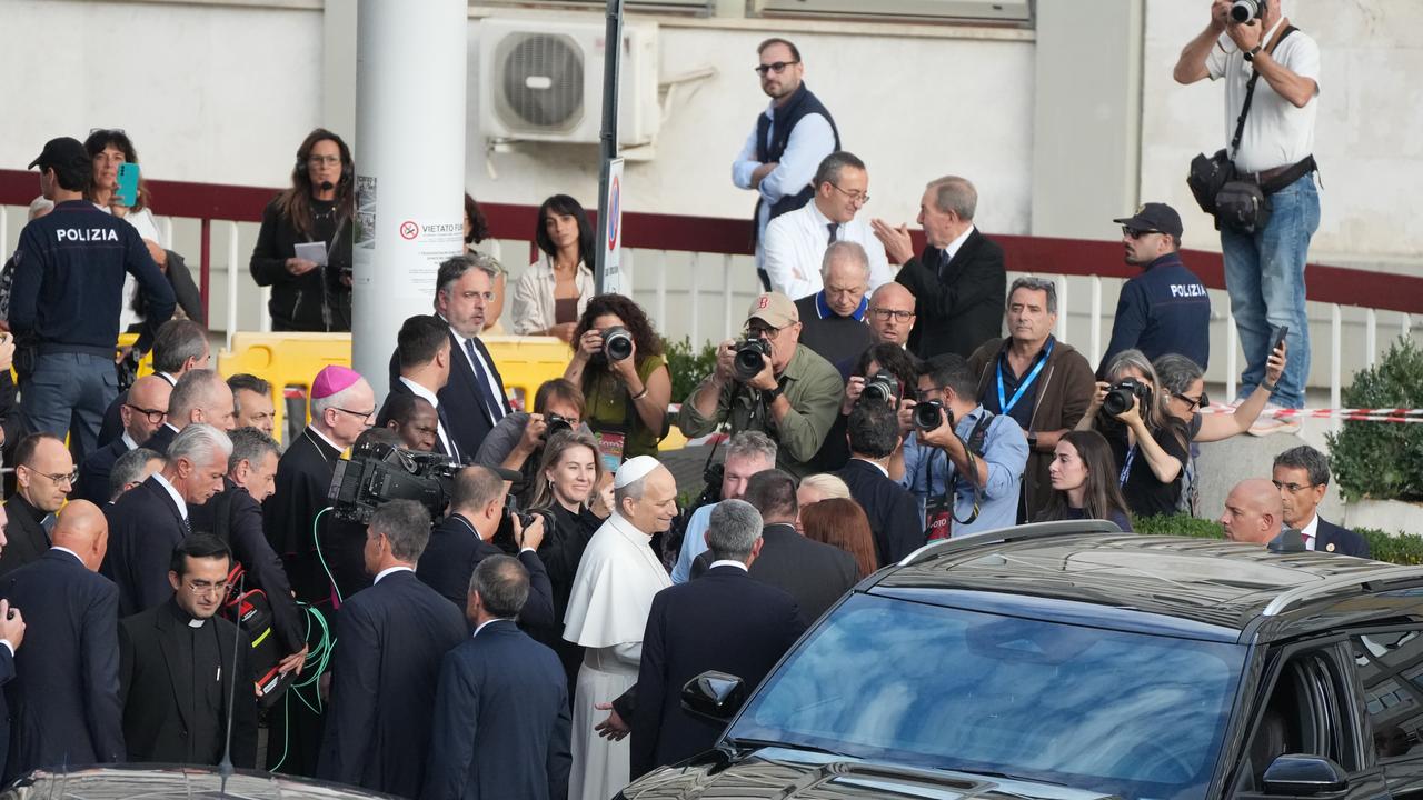 Pope Leo XIV leaves Rome's Agostino Gemelli Polyclinic