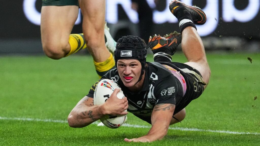 Kiwi ace Kalyn Ponga scored twice against Australia but his World Cup is in danger of being over.
