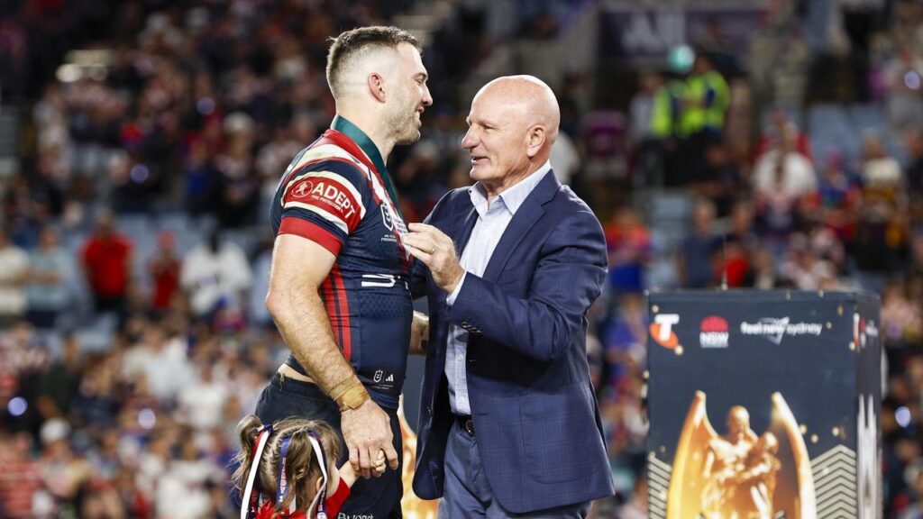 James Tedesco won his first Clive Churchill Medal after helping the Roosters edge Newcastle.
