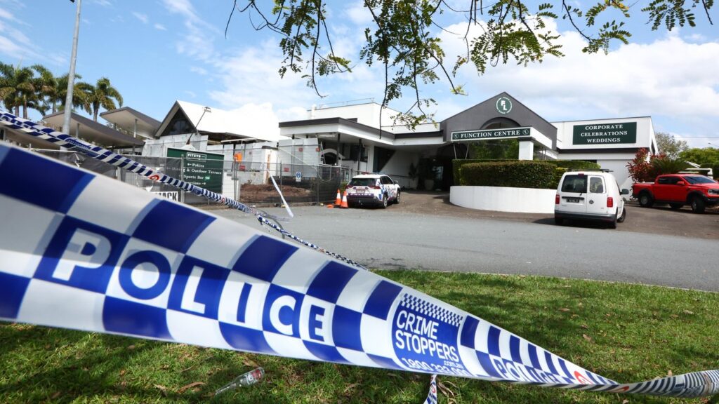 A young woman has died after a drive-by shooting outside a bar in Brisbane’s south.
