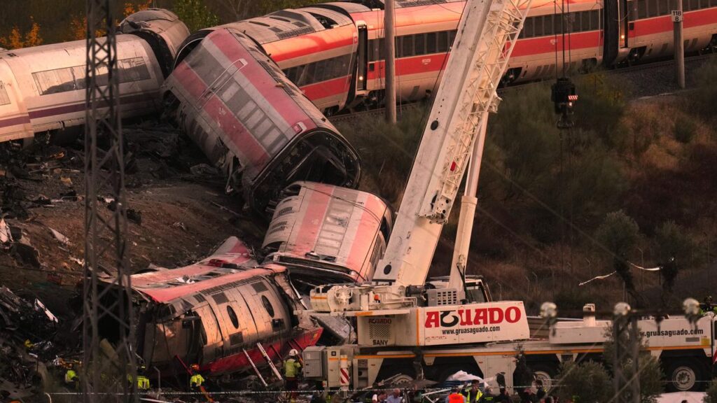 Search-and-rescue efforts continued into the night after a horrific train collision in Spain.
