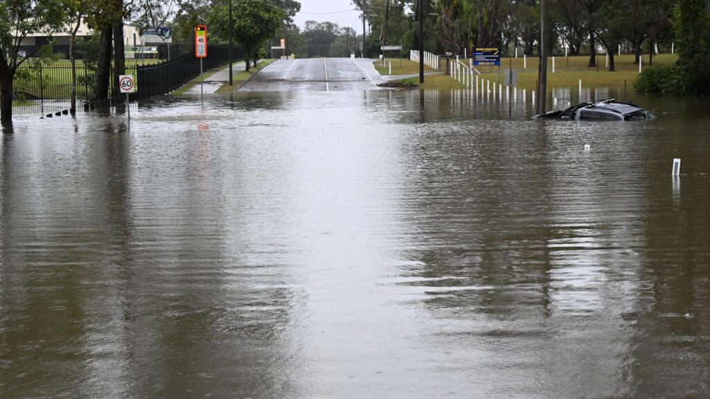 An unusual weather system has dumped heavy rain and caused flooding across parts of Queensland.
