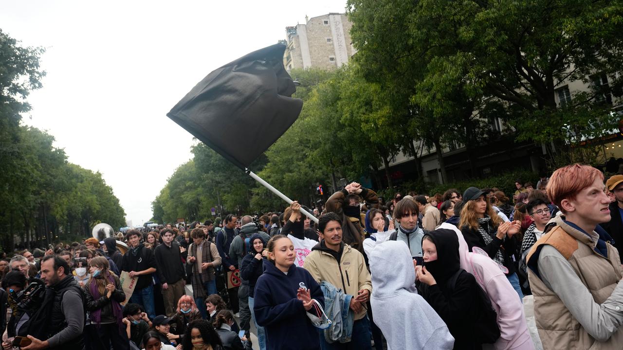 Protesters rally against poor education school conditions in Paris
