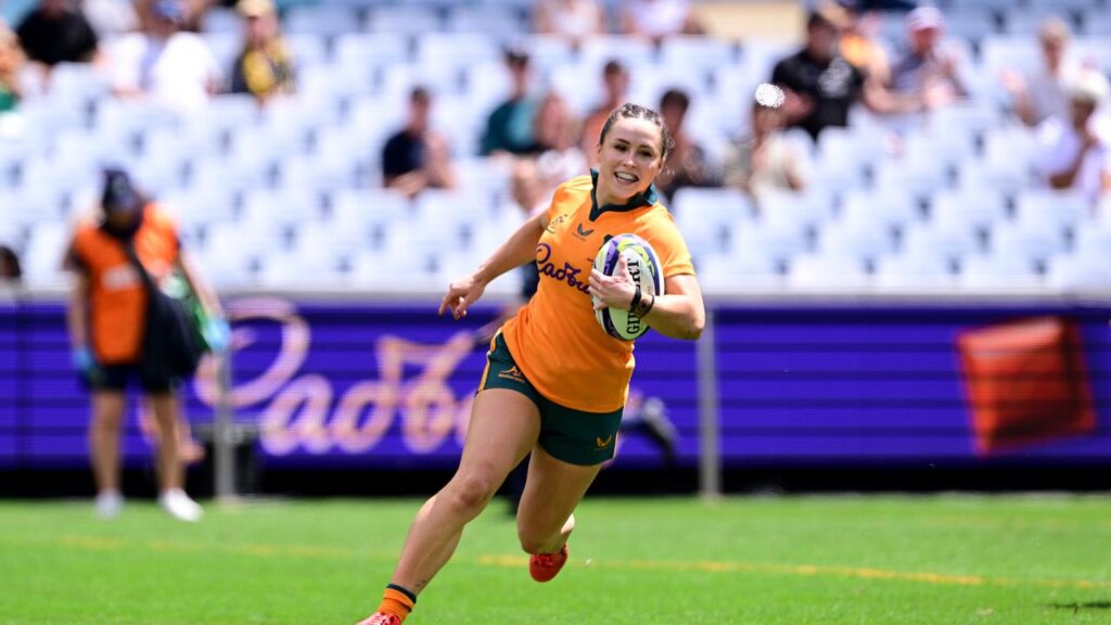 Desiree Miller has scored two tries as the Wallaroos thumped Scotland in Sydney.
