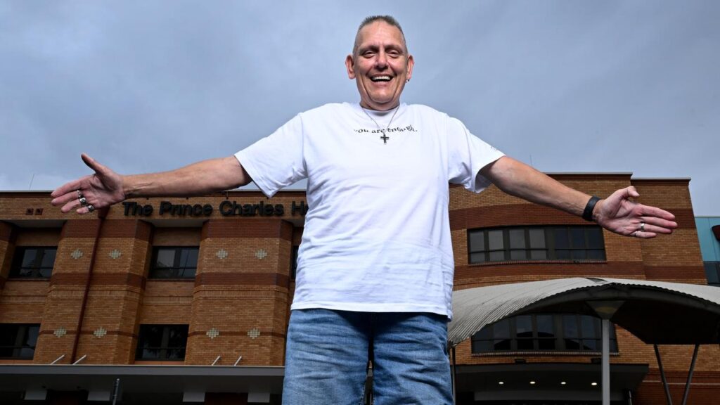 Jon Twartz says he owes his life several times over to Brisbane’s Prince Charles Hospital.
