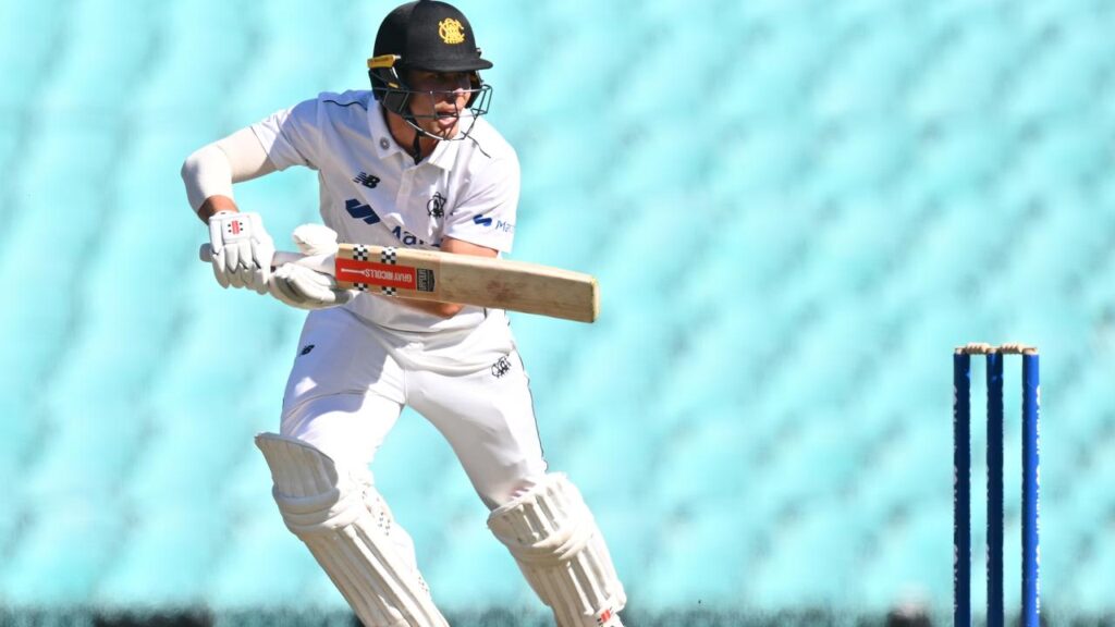 West Australian opener Sam Fanning suffered a hamstring injury in the Shield clash with Queensland.
