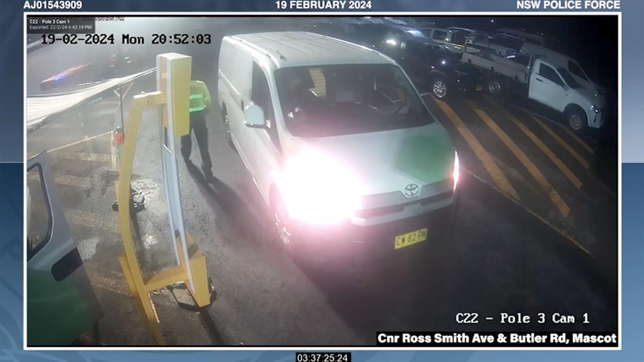 van in car park