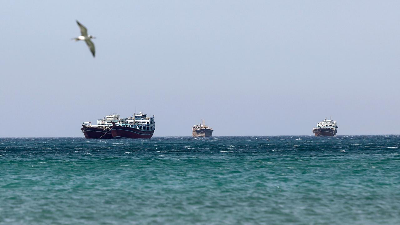 Vessels transit in the Strait of Hormuz