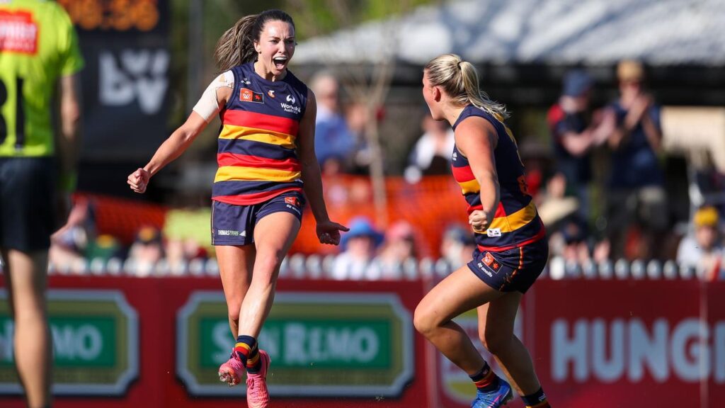 Niamh Kelly was outstanding in the Crows’ AFLW win over the Gold Coast Suns. 

