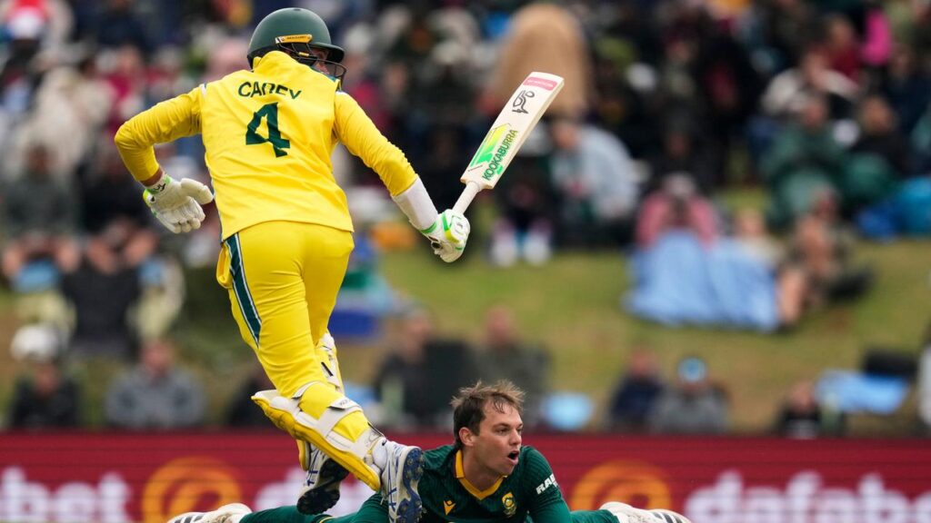 Australia’s Alex Carey en route to his 74 against South Africa in the ODI in Potchefstroom.
