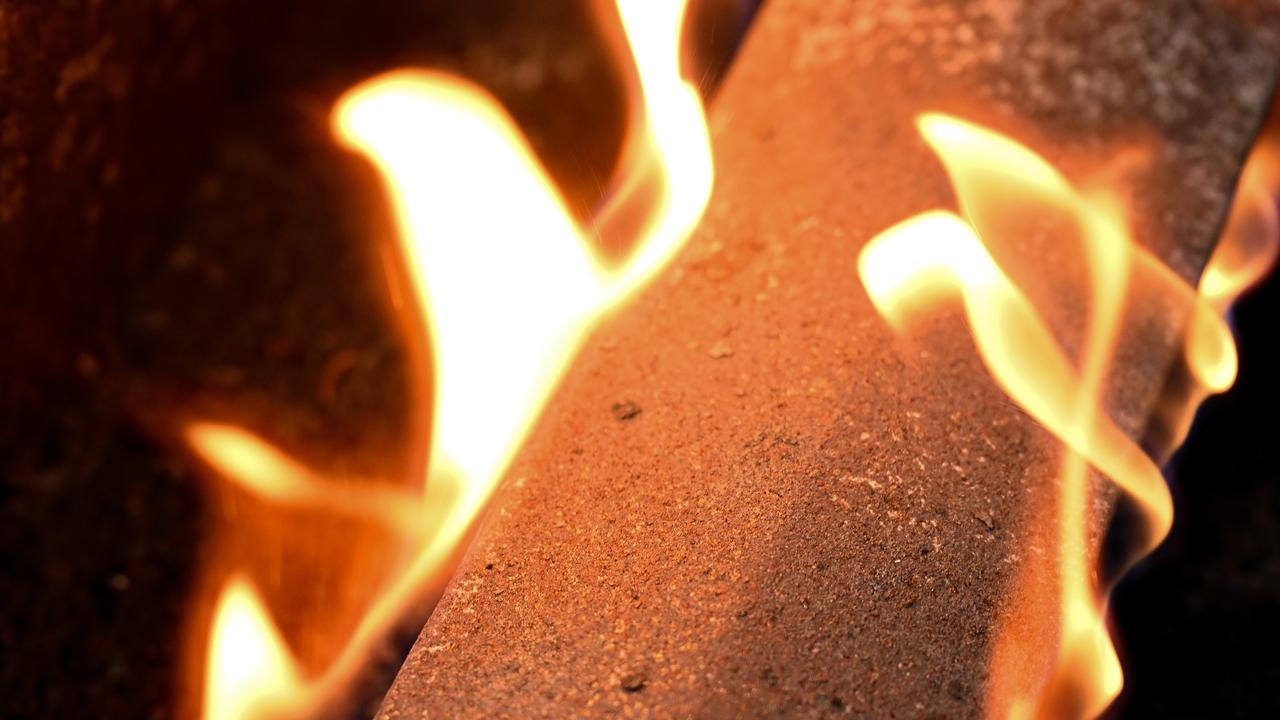 The flames from a gas barbecue (file image)