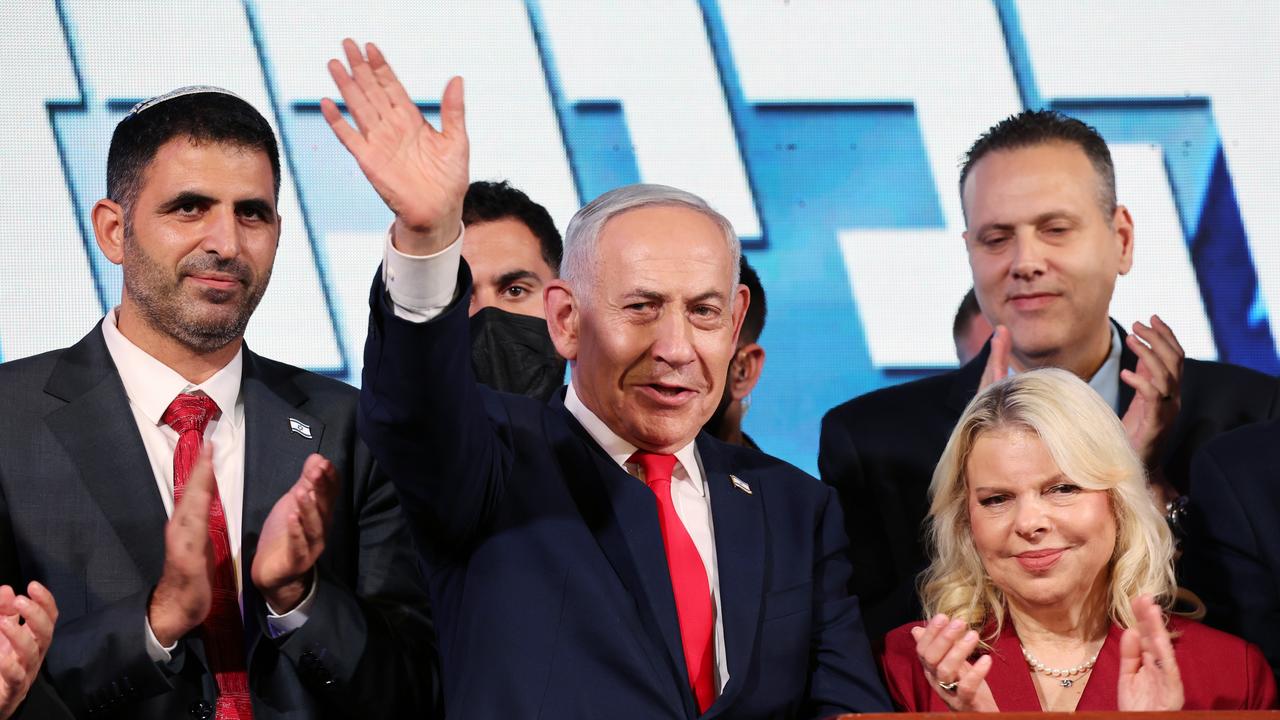Israeli Prime Minister Benjamin Netanyahu on election night