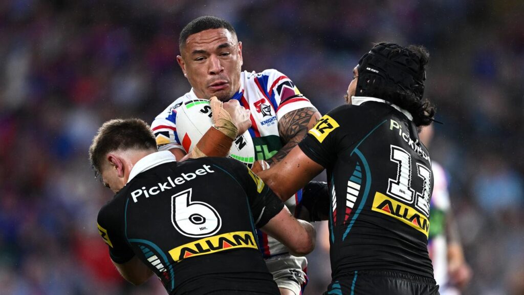Tyson Frizell has helped the Knights power their way into the NRL grand final. 
