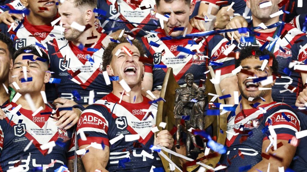 The Sydney Roosters have come from behind to beat the Knights in the NRL decider.
