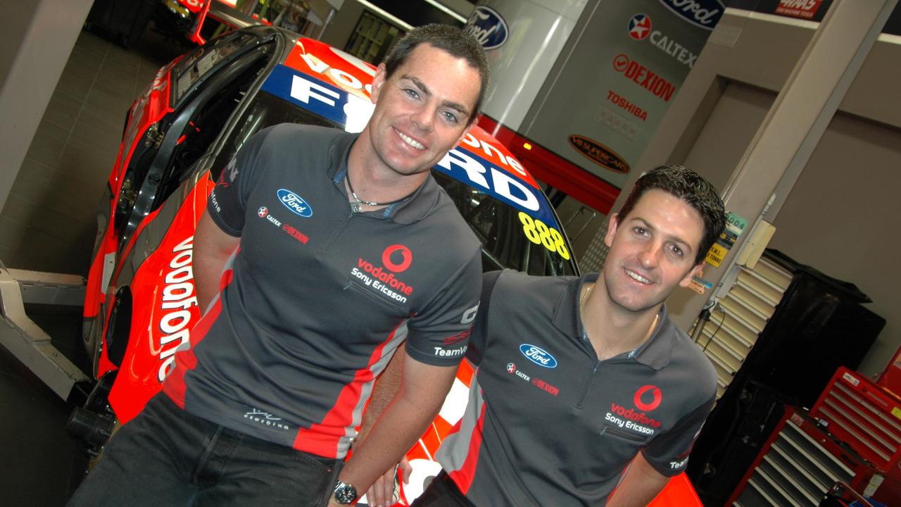 (L-R) Craig Lowndes and Jamie Whincup.