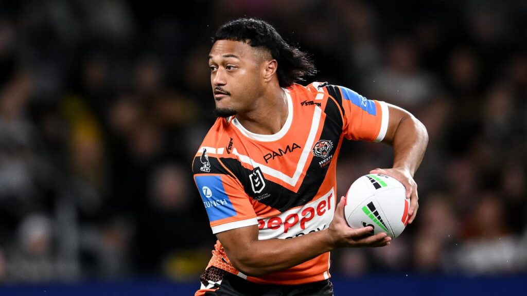 Wests Tigers playmaker Latu Fainu has been named by Tonga at No.6 against England.
