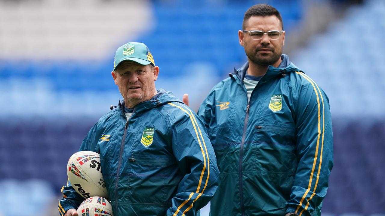 Australia coach Kevin Walters and assistant Ben Te'o