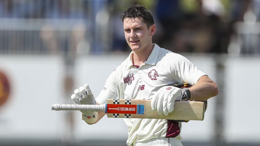 Queensland’s Jack Clayton scored a determined half-century at the WACA Ground.
