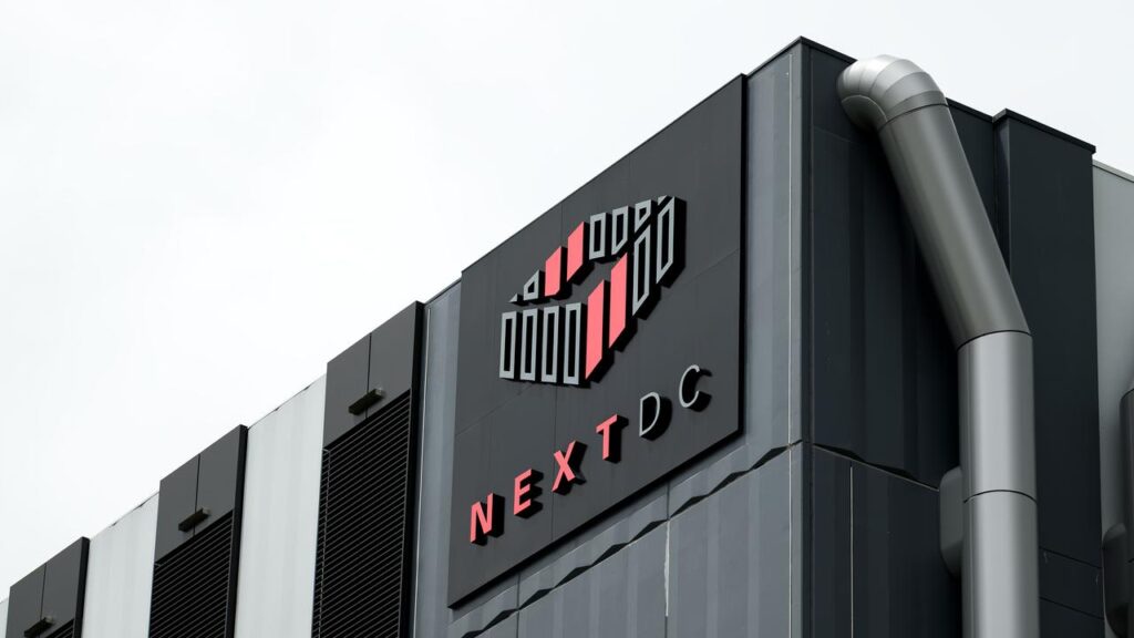 NextDC shares were down 40.2 per cent to an eight-year low after community opposition.
