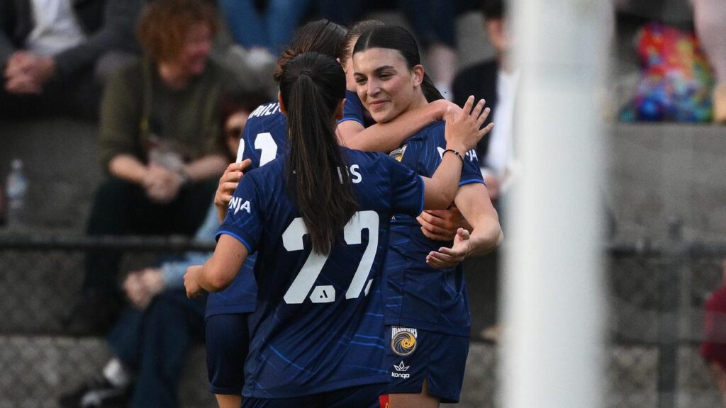 Talia Kapetanellis (right) has kicked off the season with three goals in Central Coast’s two wins. 
