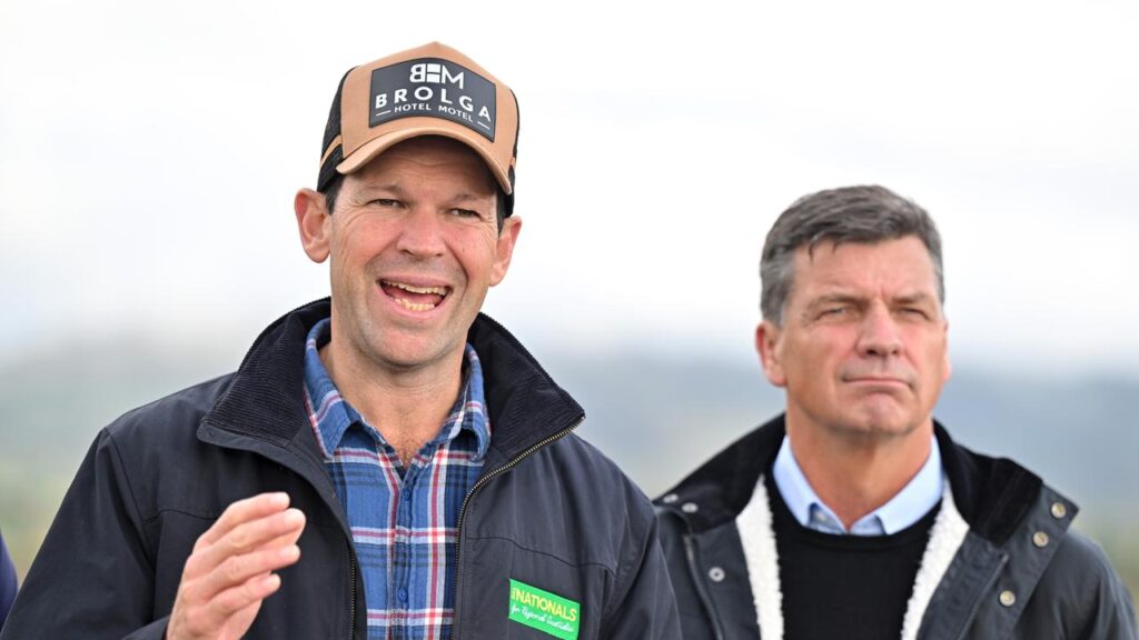 Matt Canavan, left, says a trade deal will have a negative impact on farmers.
