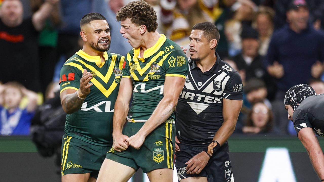 Jack Bostock's third try clinched the Kangaroos' thrilling victory.