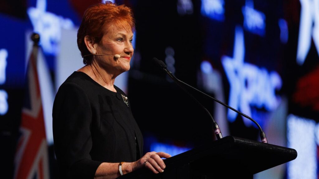 One Nation leader Pauline Hanson has shared the spotlight with fellow conservative leaders.
