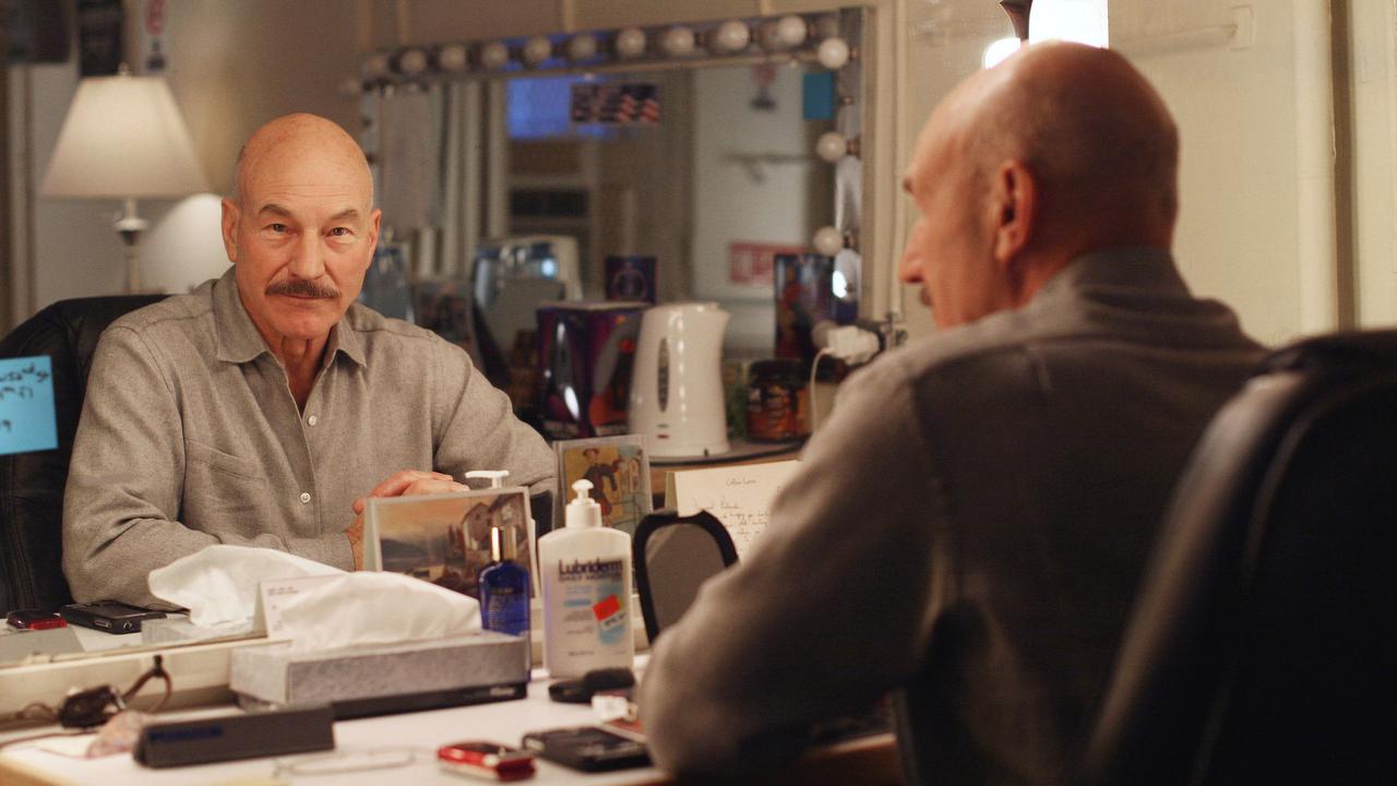 Patrick Stewart in his dressing room at the Lyceum Theater in New York